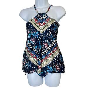 Lucky Brand Tribal Tankini Swimsuit 2 Piece Size Large